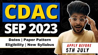 CDAC NEW Batch Announced | Sept 2023 Batch | Courses | Eligibility | CCAT Syllabus Changed ✅