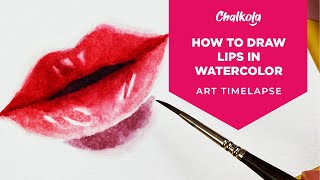 How To Draw Lips In Watercolor [Tutorial]