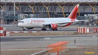 Avianca Boeing 787-800 departing RW36L from Madrid Barajas airport