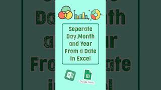 Separate Day, Month and Year from any Date format In #Excel | Time Saving Tricks #shorts