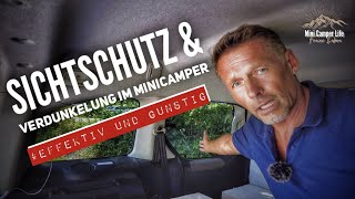 🏕 Mini Camper Ausbau Sichtschutz, Scheiben-Verdunkelung effektiv und günstig