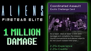 Aliens Fireteam - Coordinated Assault Challenge Card [1 Million Damage]