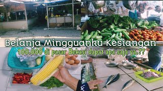 BELANJA MINGGUAN HEMAT 100.000 DI PASAR BEKASI, BISA CUKUP BERAPA HARI YA.?? FOOD PREPARATION IRT