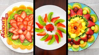 Fruit plate decoration easy ideas // beautiful fruit design ideas on plate // fruit arrangements