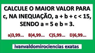 Inequação. Matemática Questões de Concursos e Provas aula 254. Prof.  Ivan Valdomiro.