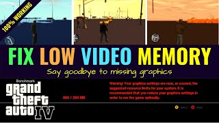 How to Fix Missing Textures in GTA 4 | Gta IV Low Video Memory Solution | Low Resource Usage Fix