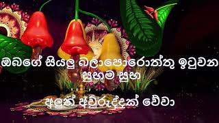 ඔබගේ සියලු බලාපොරොත්තු ඉටුවන සුභම සුභ අලුත් අවුරුද්දක් වේවා