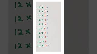 Table of 12 | #multiplication #tables #shorts