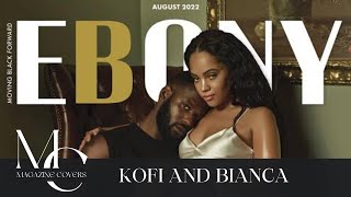 Cover of Ebony's August Issue: Kofi Siriboe and Bianca Lawson