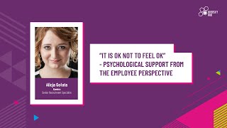 Psychological support from the employee perspective