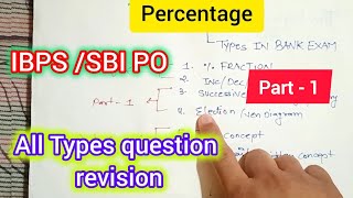 Percentage Problems Tricks And shortcuts | complete chapter revision | SBI & IBPS PO 2024