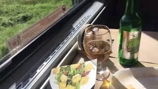 Bratislava-Košice Train Travel&observing the nature of Slovakia&eating on the train!