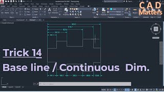 Trick-14-Base line/Continue Dim ترك -14- الابعاد المتتابعة و المتتالية دفعة واحدة