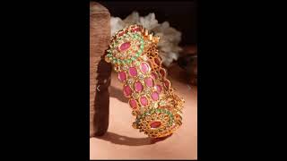 #Kundan bangles collection #gold plated #new varieties