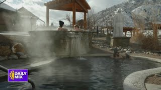 Travel to natural hot springs in Colorado this winter