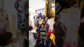 liburan wahana seru di mall main robot transformer optimus prime bomblebee @4anakrambow #shorts