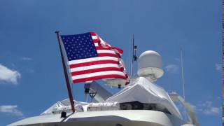 The United States Flag in the wind