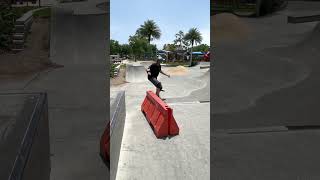 Board slide on barrier at JB skatepark #skateboarding #youtubeshorts