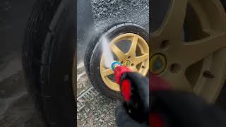 Satisfying Wheel Clean for my Lotus 🤌 WHAT A DIFFERENCE #shorts