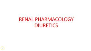 Renal Pharmacology:Diuretics. #neetpg#aiims#mednerd#usmle