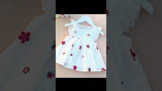 Baby Girl White Dress Ideas #babygirldress #babygirldressdesign #babygirlwhitedress