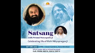 Celebrating Life of Rishi Nityapragyaji- LIVE Satsang with Swami Suryapadaji!