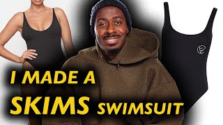 How To Make A Designer Swimsuit | Inspired by SKIMS Swimsuit