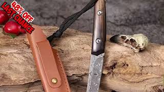 Damascus Steel Outdoor Straight Knife