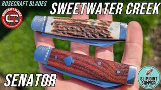 RoseCraft Blades Sweetwater Creek Senator Stag & Red Sandalwood RCT021-STG/RSW