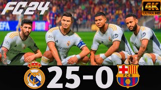 FIFA 24 - What Happen If Ronaldo Messi Neymar Mbappe Play Together On Real Madrid