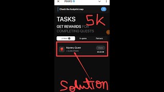 Paws New Task Mystery Quest | How To Complete Paws Mystery Quest Task | Paws Airdrop Mystery Quest