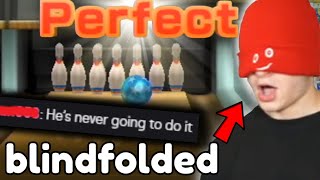 I was the FIRST to bowl a BLINDFOLDED Perfect Game (Wii Sports Resort)