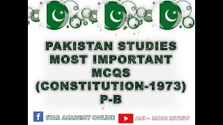 Pakistan Studies Most Important Mcqs 2020|| Constitutions of Pakistan || Part-B #1973