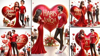 Create 3D Ai Valentine Couple Images With Name Photo Editing | Bing ai | Bing Image Creator Tutorial