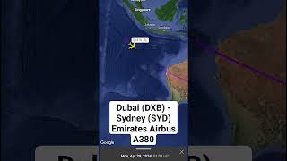 Dubai (DXB) - Sydney (SYD) Emirates Airbus A380 #shorts