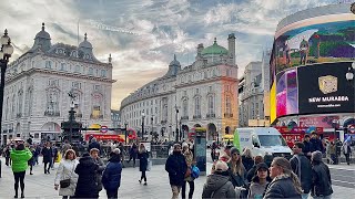 Central London Walking Tour on Cold 🥶 Friday Evening, 2023