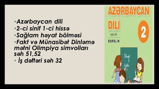 Azərbaycan dili 2-ci sinif 1-ci hissə Fakt və Münasibət səh 51 52 İş dəf səh 32