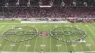 Marching Band plays and Forms Tetris at a Cal and Stanford Football Game