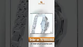 CZ MODERN LOOK , PURE 925 SILVER WATCH #shubhjewellers #preciousmetal #premiumsilver #puresilver