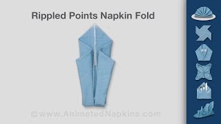 Napkin Folding | How to Make Rippled Points