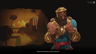 Civilization 6 Gilgamesh of Sumeria Defeat Cutscene