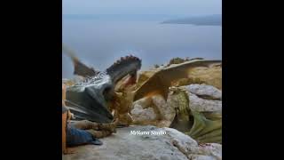 Daenerys Targaryen dragon angry At Daenerys 😡 || #shorts #shortvideo #viralvideo #got #dragon #hotd