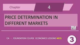 Price Determination in Different Markets MCQ  - 3