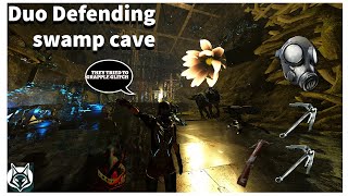 DUO Defending Fjordur Swamp Cave KHZ TRIBE |ARK OFFICIAL SMALLTRIBES