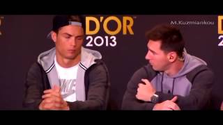 Cristiano Ronaldo & Lionel Messi funny moment at Ballon d'Or press conference