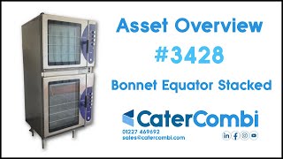 Bonnet Equator Stacked Electric Combi Oven - CaterCombi Asset 3428