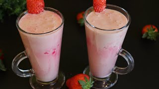 Strawberry Milkshake | ஸ்ட்ராபெர்ரி மில்க் ஷேக் | Strawberry Milkshake Recipe in Tamil