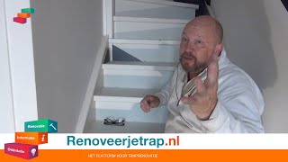 Baluster inzagen tussen twee traptreden