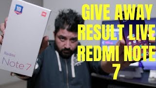 REDMI NOTE 7 GIVE AWAY RESULT LIVE | 30 Min Session