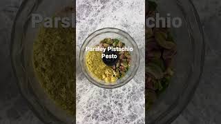 Parsley Pistachio Pesto Recipe - a low-carb vegan sauce for pasta, pizzas and flatbreads